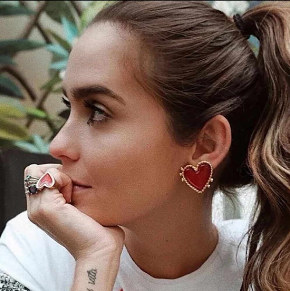 LAST PAIR!! Red Heart Stud Earring